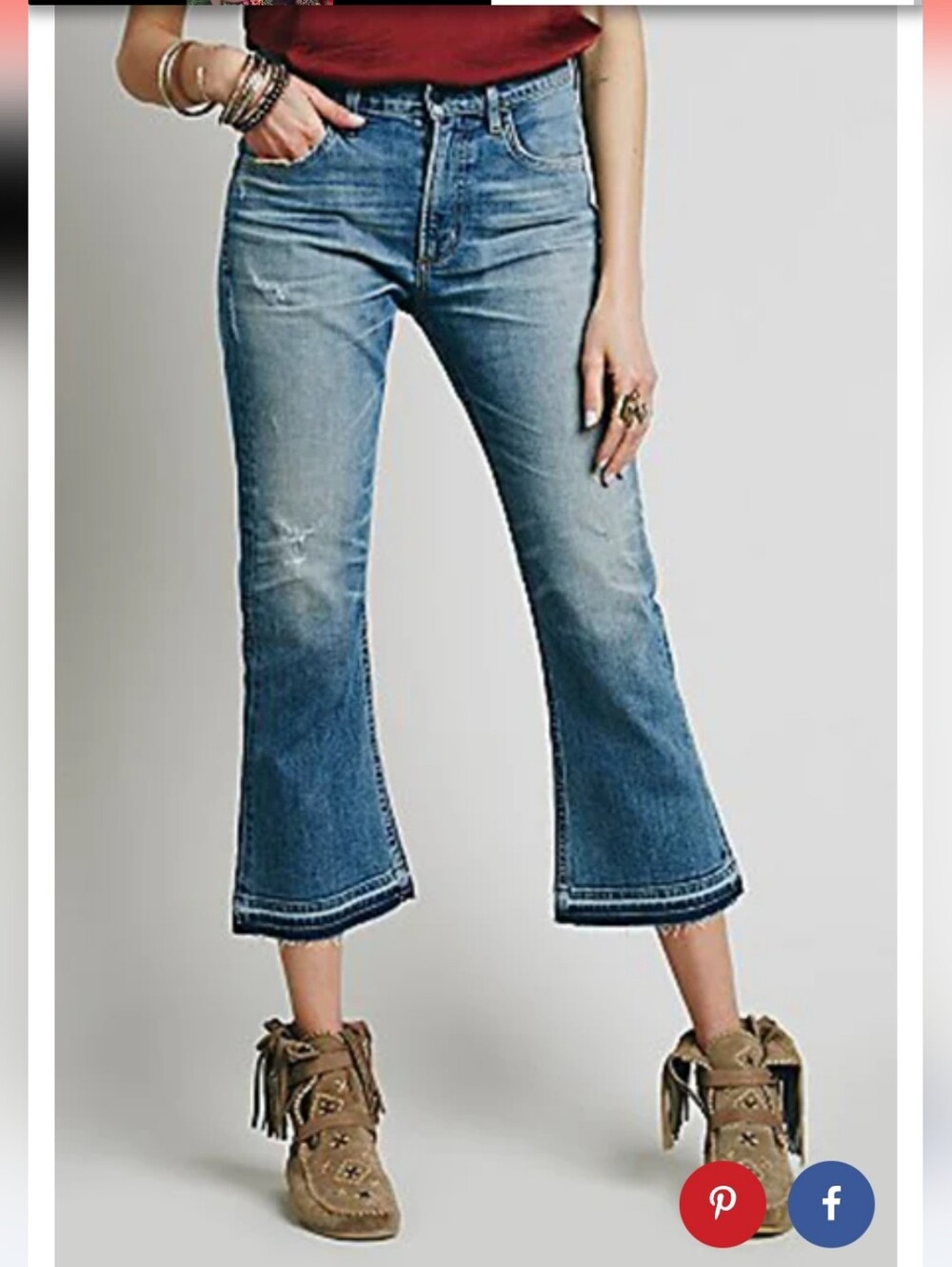 Citizens Of Humanity Sasha Twist Crop Low Slung Flare Size 32